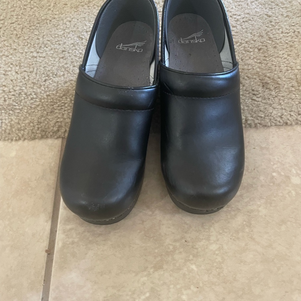 Dansko Ebony Leather Clogs